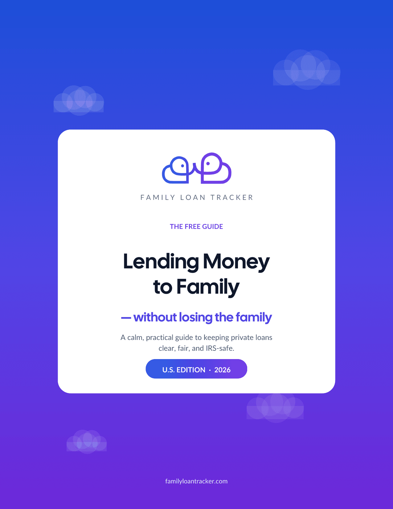 Cover of the free guide: Lending Money to Family — Without Losing the Family