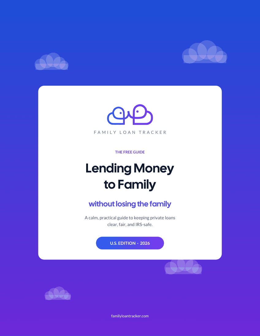 Cover of the free guide: Lending Money to Family Without Losing the Family